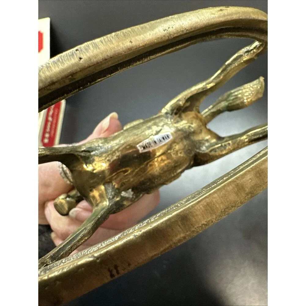 Vintage Brass Rocking Horse Figurine
